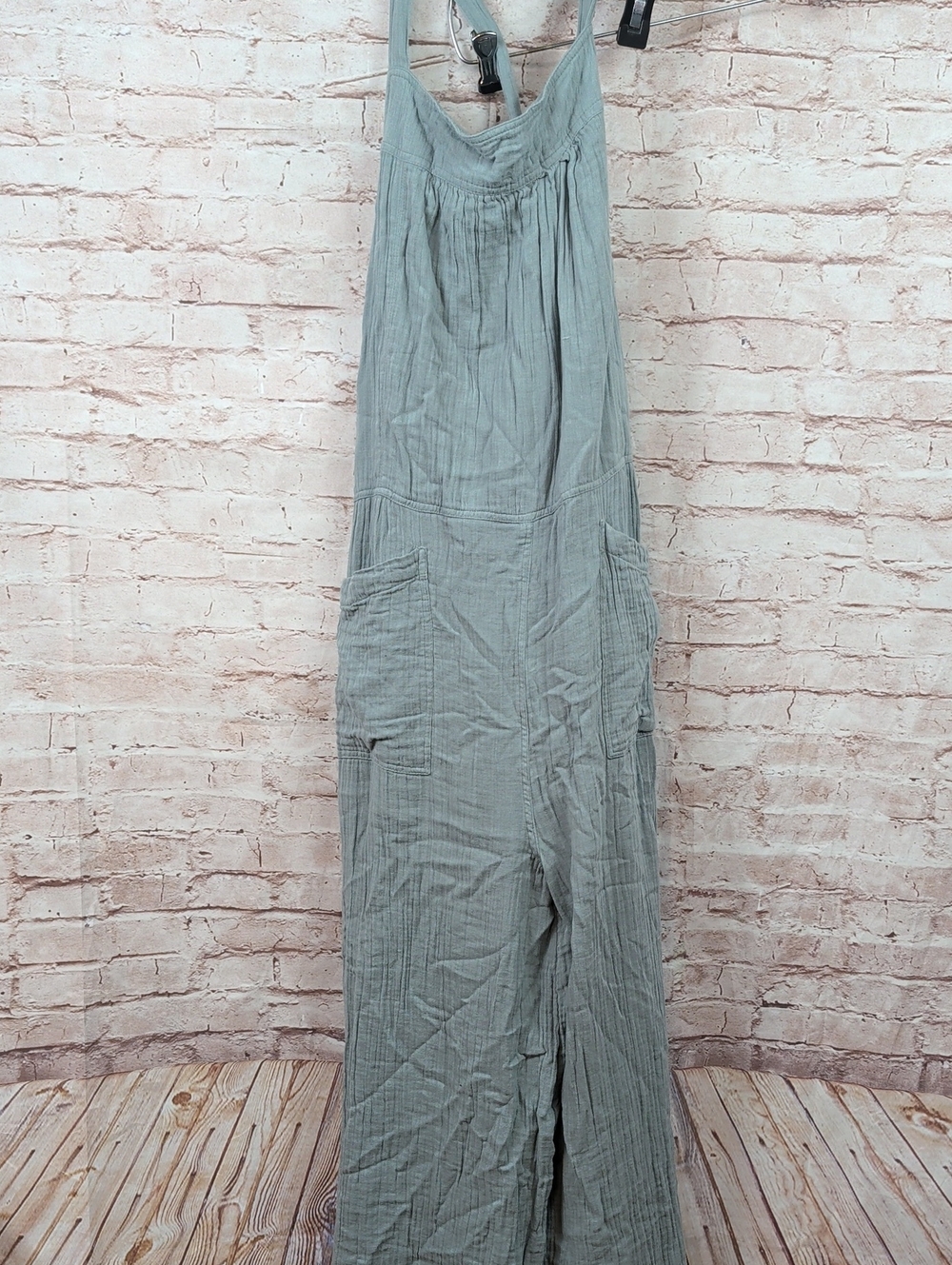 Nature Life Women’s Light Sage Wide-Leg Jumpsuit XL